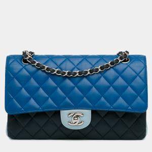 Chanel Medium Tricolor Lambskin Double Flap