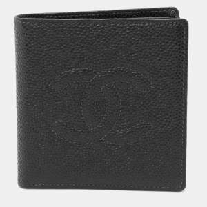 Chanel Black Caviar Leather Bifold Wallet