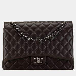 Chanel Black Maxi Classic Lambskin Double Flap