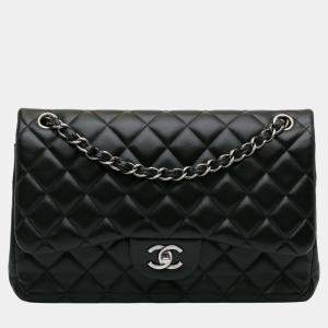 Chanel Black Jumbo Classic Lambskin Double Flap