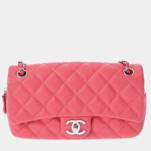 Chanel Pink Medium Quilted Caviar Easy Flap Bag