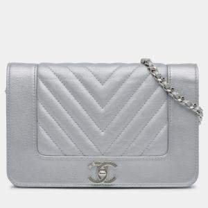 Chanel Chevron Lambskin Mademoiselle Wallet On Chain