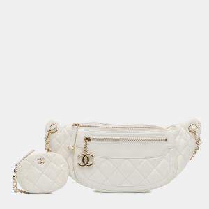 Chanel Quilted Aged Calfskin Belt Bag with Coin Purse