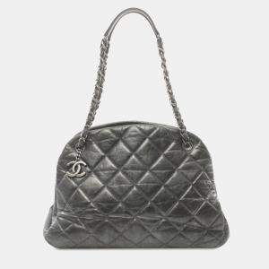 Chanel Large Aged Calfskin Just Mademoiselle Bowling Bag