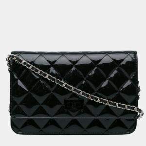 Chanel Quilted Patent Reissue 2.55 Wallet on Chain