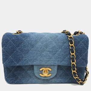 Chanel Blue Denim Matelasse Gradient Shoulder Bag