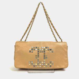 Pre Owned Chanel Beige CC Mark bag shawl Shoulder Bag