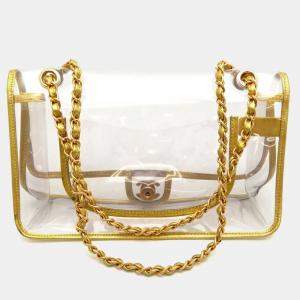 Chanel Gold Vinyl Chain Shoulder Bag