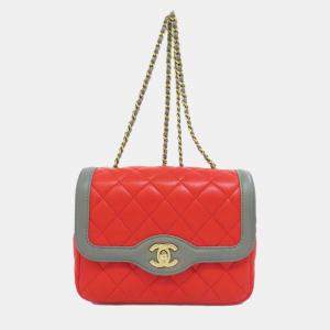 Chanel Lambskin Chain Shoulder Coco Mark Bag