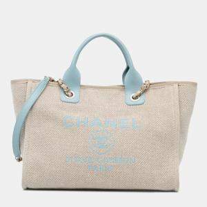 Pre Owned Chanel Small Canvas Deauville Satchel Bag