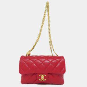 Chanel Lambskin Chain Shoulder Matelasse Bag