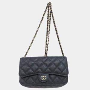 Chanel Caviar Skin Chain Shoulder Matelasse Bag