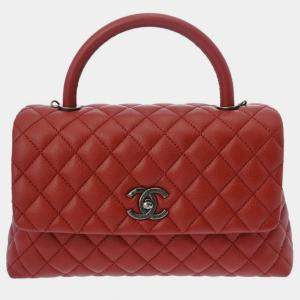 Chanel Red Caviar Skin Matelasse 29 Handbag