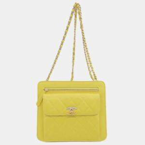 Pre Owned Chanel Lambskin Chain Shoulder Bag