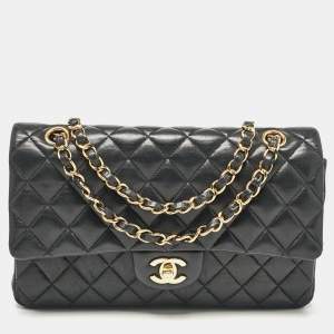 Chanel Black Quilted Leather Medium Classic Double Flap Bag