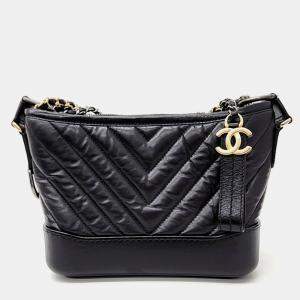 Chanel Chevron Gabrielle Hobo Bag Small