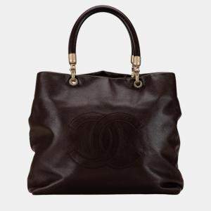 Chanel Brown CC Caviar Tote