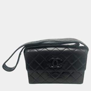Pre Owned Chanel Black CC Mark bag shawl Shoulder Bag