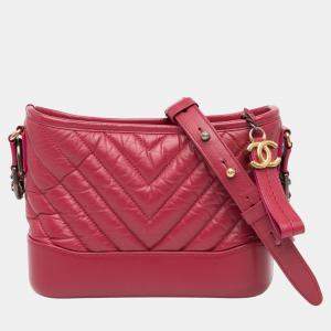 Chanel Small Chevron Aged Calfskin Gabrielle Crossbody Bag