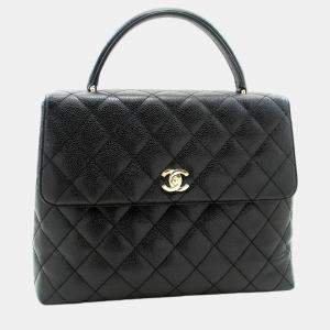 Chanel Black Leather Kelly Handbag