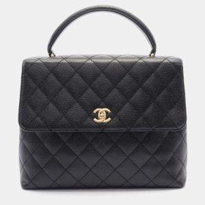 Chanel Black Caviar Skin (Grained Calf) Matelasse Handbag