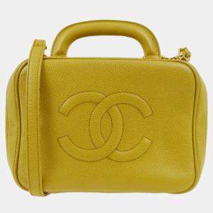 Chanel Light Green Calfskin Vanity Handbag