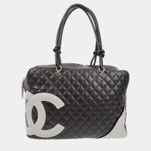 Chanel Black Calfskin Cambon Ligne Handbag