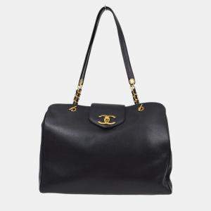 Chanel Black Calfskin Supermodel Shoulder Bag