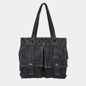 Chanel Blue Denim Tote Handbag