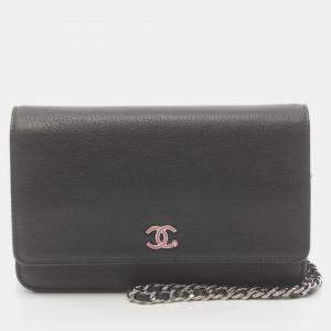 Chanel Leather Black Lucky Clover Shoulder Bag