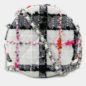 Chanel Tweed Multi Round Classic Chain Shoulder Bag
