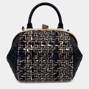 Chanel Tweed Tote And Shoulder Bag