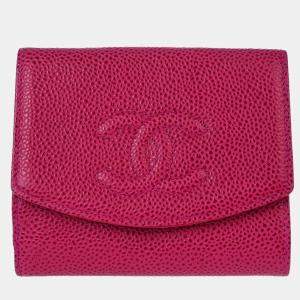 Chanel Pink Calfskin Bifold Wallet