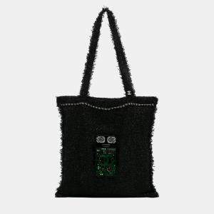 Chanel Large Resin Embellished Tweed Robot Shopping Tote