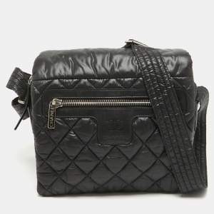 Chanel Black Quilted Nylon Small Coco Cocoon Messenger Bag