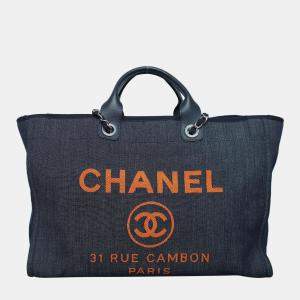 Chanel Denim Large Deauville Tote Bag