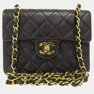 Chanel Matelasse Lambskin Leather Black Shoulder Bag