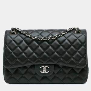 Chanel Black Jumbo Classic Lambskin Double Flap