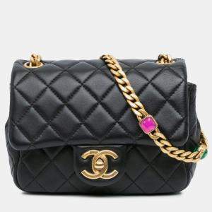 Chanel Mini Square Lambskin Pearl Samba Flap