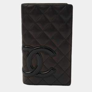 Chanel Cambon Line Leather Long Wallet A26717