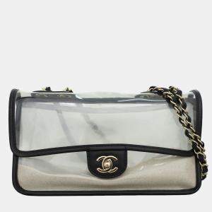 Pre Owned Chanel Timeless Medium PVC "Sand By The Sea" bag