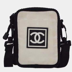 Chanel Beige /Black Travel Sport Line Shoulder Bag