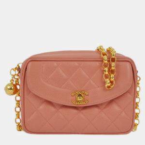 Chanel Pink Calfskin Camera CC Mini Shoulder  Bag