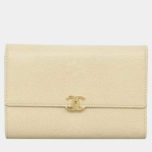 Chanel Beige CC Flap Long Wallet