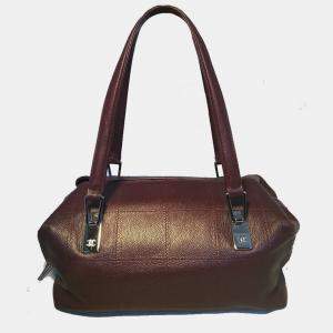 Chanel Burgundy Caviar Leather Square Quilted Shoulder Bag Tote