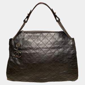 Chanel Black Leather Crave Tote Bag