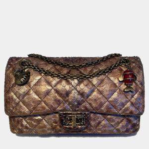 Chanel Metallic Copper Python 2.55 Double Flap Classic