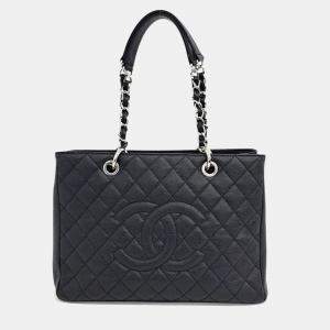 Pre Owned Chanel Black Leather Grand Shopping bag