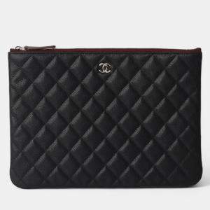 Chanel Caviar Skin Classic New Medium Clutch