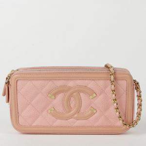Chanel Caviar Filigree Chain Crossbody Bag